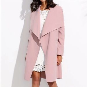 NWOT Drop Shoulder Drape Collar Wrap Coat